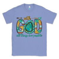 Colony Blue with god all things are possible with turquoise gemstone bbs Classic Tee - BundleAndBundleShop