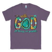 Lavender with god all things are possible with turquoise gemstone bbs Classic Tee - BundleAndBundleShop