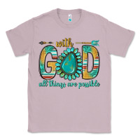 Lilac with god all things are possible with turquoise gemstone bbs Classic Tee - BundleAndBundleShop
