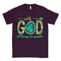 Plum with god all things are possible with turquoise gemstone bbs Classic Tee - BundleAndBundleShop