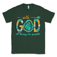 Sports Green with god all things are possible with turquoise gemstone bbs Classic Tee - BundleAndBundleShop