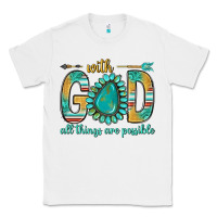 White with god all things are possible with turquoise gemstone bbs Classic Tee - BundleAndBundleShop