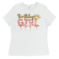 White Birthday girl balloon Ladies Tee - Artiststas