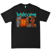 Black Welcome Fall Premium Tee - CowhideDigitalArt
