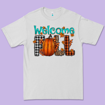 Welcome Fall Premium Tee Designed By Cowhidedigitalart