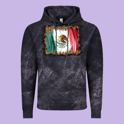 Distressed Mexico Flag Vintage Hoodie Designed By Barkaloodesign