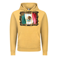 Vintage Mustard distressed mexico flag Vintage Hoodie - BarkalooDesign