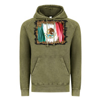 Vintage Olive distressed mexico flag Vintage Hoodie - BarkalooDesign