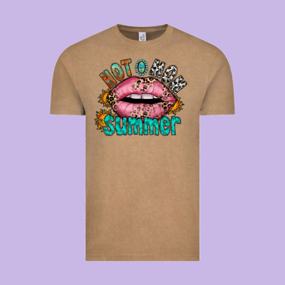 Hot Mom Summer Vintage Tee Designed By Racoondesign