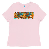 Bubblegum Pink Thanksgiving Turkey Truck Ladies Tee - Artiststas