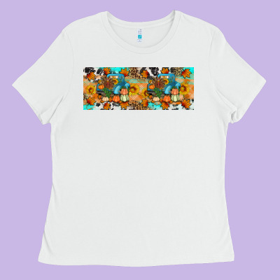 Thanksgiving Turkey Truck Ladies Tee Designed By Artiststas