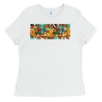 White Thanksgiving Turkey Truck Ladies Tee - Artiststas