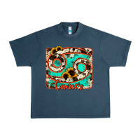 Midnight Navy cancer turquoise cowhide Urban Heavy Tee - RanaPortraitStore