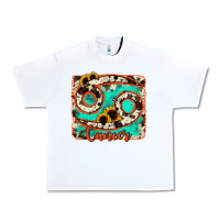 White cancer turquoise cowhide Urban Heavy Tee - RanaPortraitStore