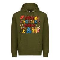 Army Green little brother biggest fan Premium Hoodie - AdoDesignShop