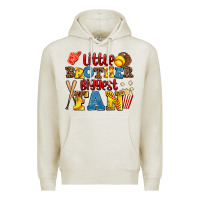 Oatmeal Heather little brother biggest fan Premium Hoodie - AdoDesignShop