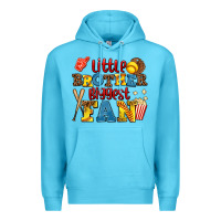 Ocean Blue little brother biggest fan Premium Hoodie - AdoDesignShop