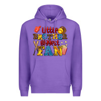 Purple little brother biggest fan Premium Hoodie - AdoDesignShop
