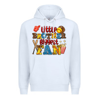 White little brother biggest fan Premium Hoodie - AdoDesignShop