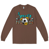 Chestnut western leopard cowhide sunflowers  glitter mom soccer Long Sleeve Tee - Artiststas