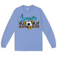 Colony Blue western leopard cowhide sunflowers  glitter mom soccer Long Sleeve Tee - Artiststas