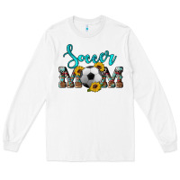 White western leopard cowhide sunflowers  glitter mom soccer Long Sleeve Tee - Artiststas