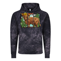 Cloud Black western cactus highland cow Vintage Hoodie - BarkalooDesign