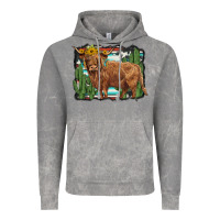 Cloud Rock western cactus highland cow Vintage Hoodie - BarkalooDesign