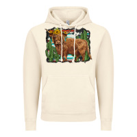 Vintage Artic western cactus highland cow Vintage Hoodie - BarkalooDesign