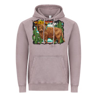 Vintage Zinc western cactus highland cow Vintage Hoodie - BarkalooDesign