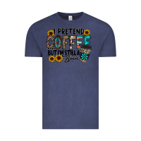 Vintage Denim i pretend coffee Vintage Tee - RacoonDesign