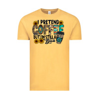 Vintage Mustard i pretend coffee Vintage Tee - RacoonDesign