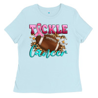 Baby Blue Tackle Cancer Ladies Tee - Artiststas