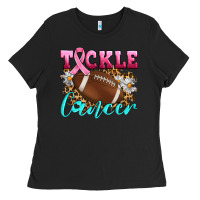 Black Tackle Cancer Ladies Tee - Artiststas