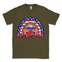 Army Green america rainbow Classic Tee - BarkalooDesign