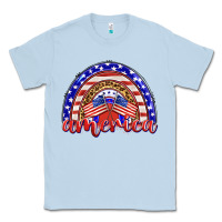 Dusty Blue america rainbow Classic Tee - BarkalooDesign