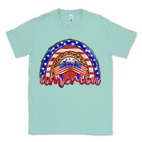 Seafoam america rainbow Classic Tee - BarkalooDesign