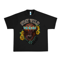 Black turquoise bison Urban Heavy Tee - RacoonDesign