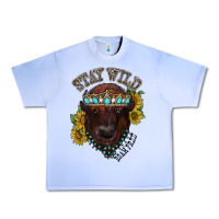 Grape Ice turquoise bison Urban Heavy Tee - RacoonDesign