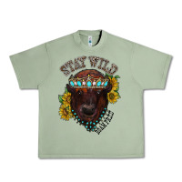 Oil Green turquoise bison Urban Heavy Tee - RacoonDesign