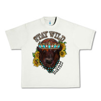 Pistachio turquoise bison Urban Heavy Tee - RacoonDesign