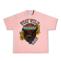 Salmon turquoise bison Urban Heavy Tee - RacoonDesign