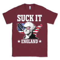 Burgundy funny george washington suck it england Classic Tee - DesigneFamous