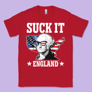 Funny George Washington Suck It England Classic Tee Designed By Designefamous