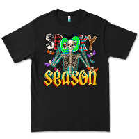 Black Spooky Season Premium Tee - CowhideDigitalArt