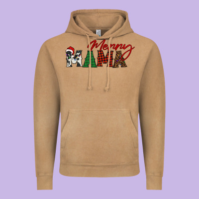 Merry Mama Vintage Hoodie Designed By Barkaloodesign