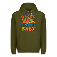 Army Green nacho average baby with nacho 2 Premium Hoodie - AdoDesignShop
