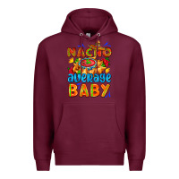 Burgundy nacho average baby with nacho 2 Premium Hoodie - AdoDesignShop