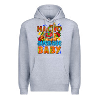 Heather Grey nacho average baby with nacho 2 Premium Hoodie - AdoDesignShop