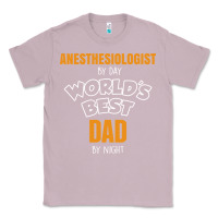 Lilac anesthesiologist by day worlds best dad by night fathers day Classic Tee - linhVisuals